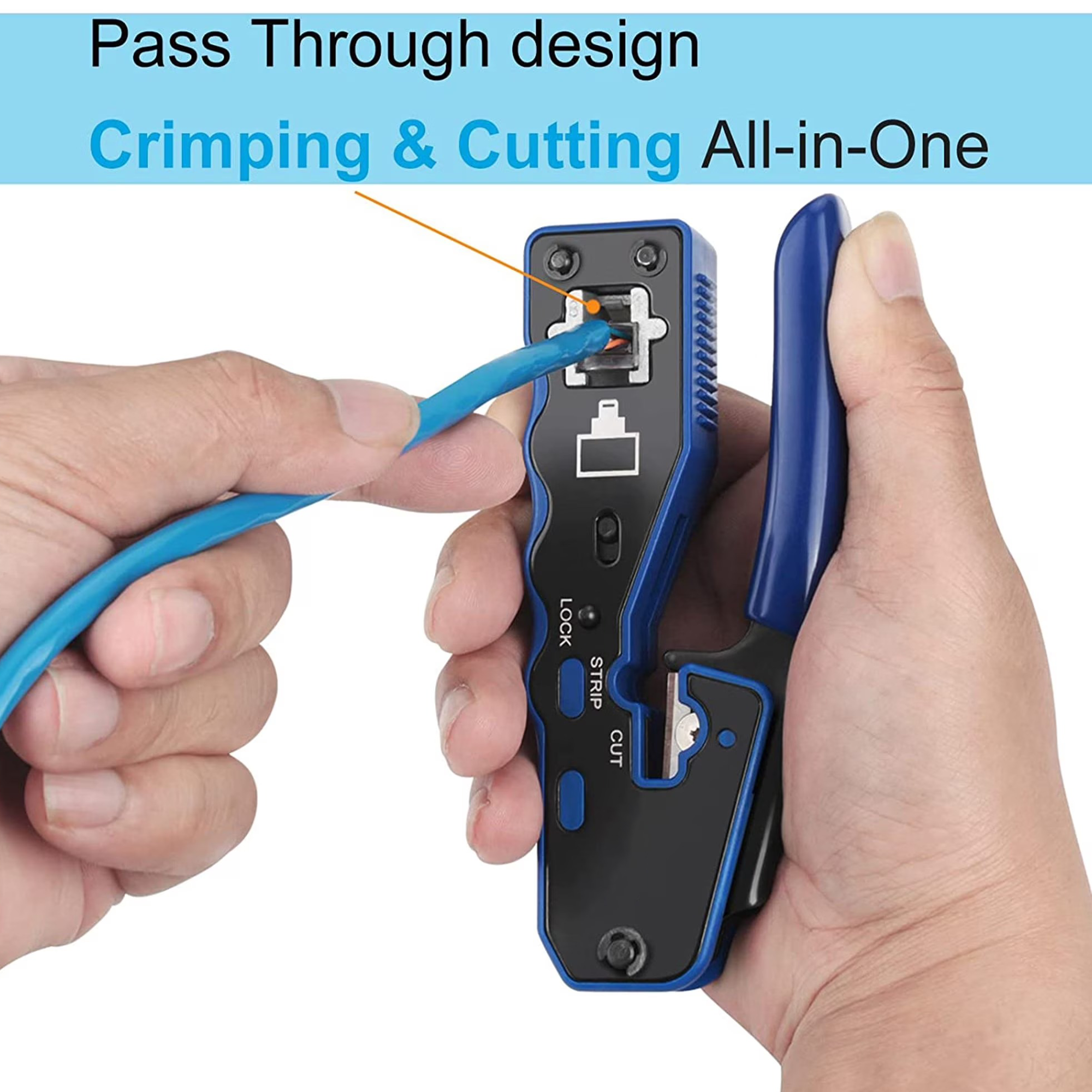 Network cable tester crimping tool kit