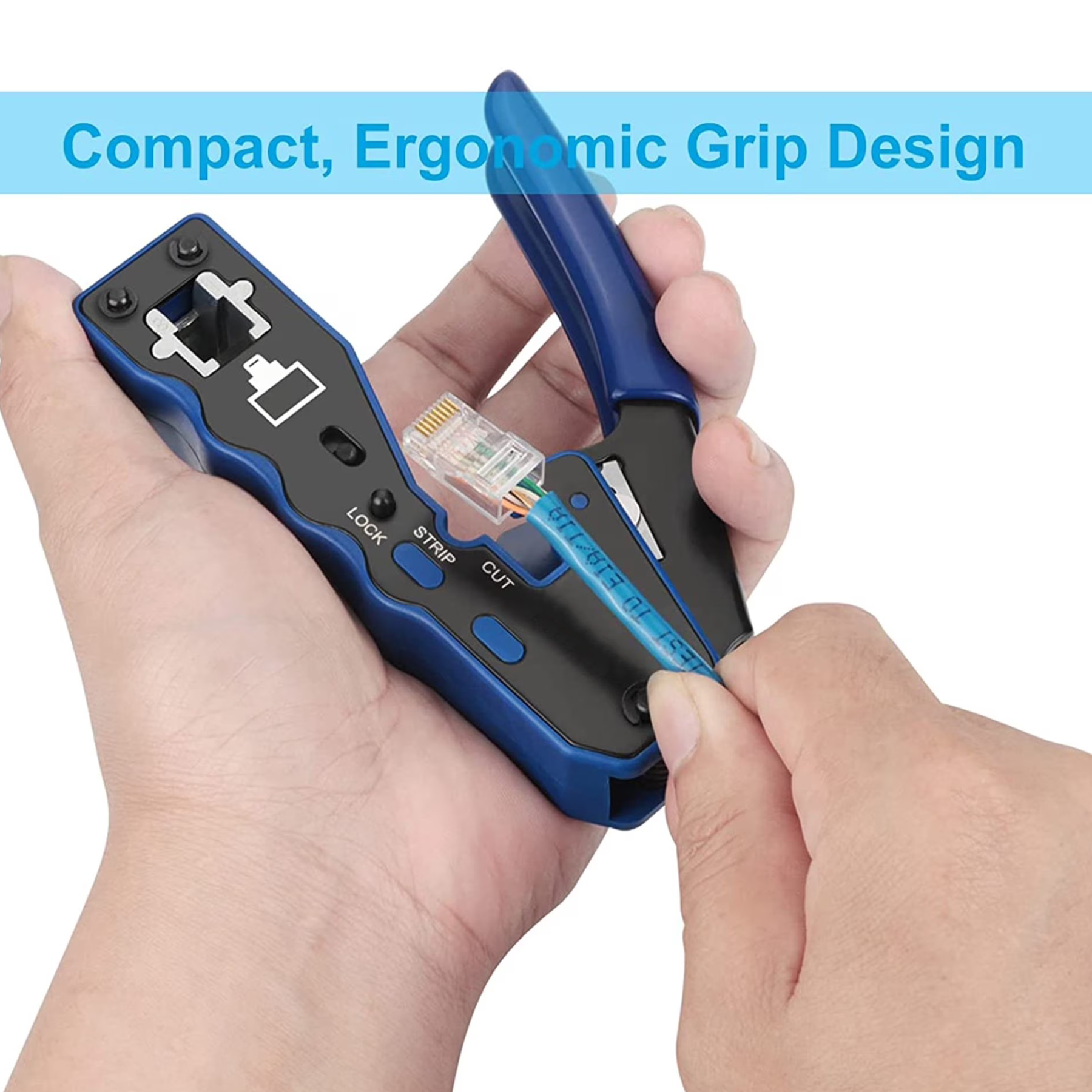 Network cable tester crimping tool kit