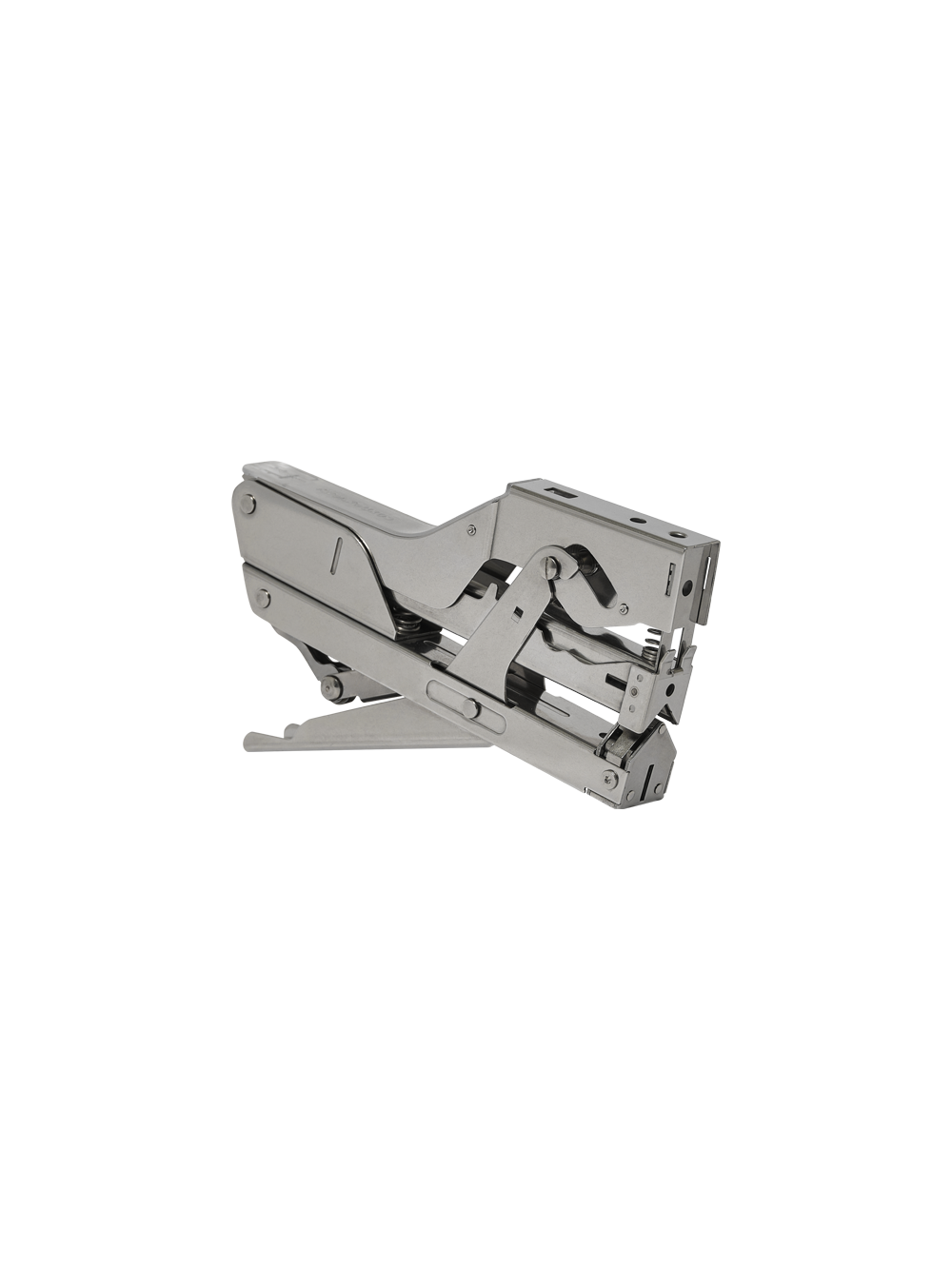 An angled stapler assembled by hand