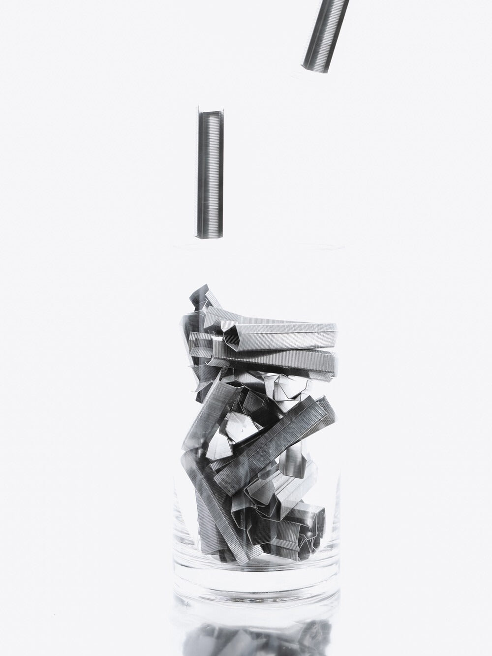 An angled stapler assembled by hand