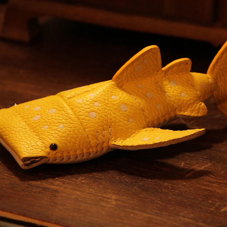 Handmade Leather Whale Shark Key Pouch