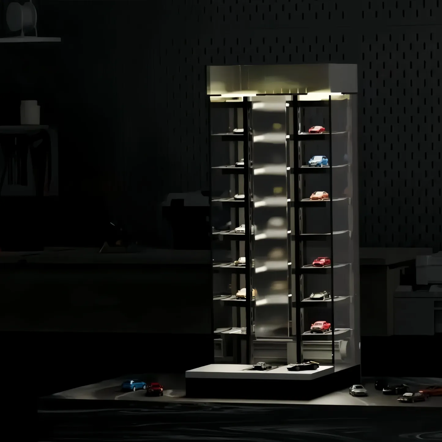 Smart Display Garage for Model Cars – Climate-Controlled Storage with Adjustable Lighting 🚗✨🏠