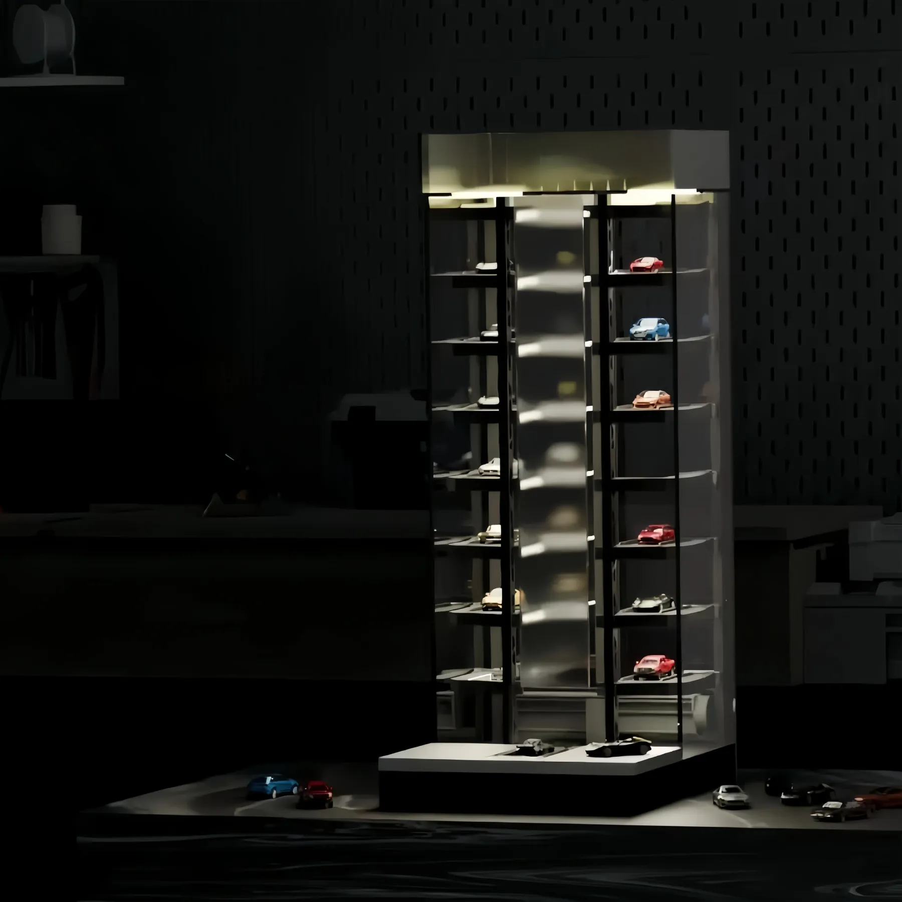 Smart Display Garage for Model Cars – Climate-Controlled Storage with Adjustable Lighting 🚗✨🏠