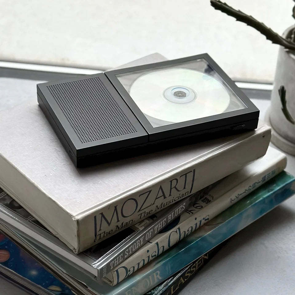 Portable CD Player with Bluetooth 5.1, Built-in Speaker &amp; Wall-Mountable Design, LED Display Anti-Shock Protection
