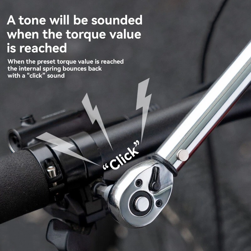 1/4 Inch Drive Torque Wrench 2-24 Nm Bi-directional Adjustable 72 Teeth Multi-purpose Design