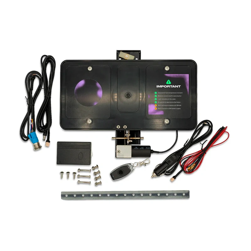 StealthPlate – Motorized Sliding License Plate Hider with Remote Control 🚗⚡🔒