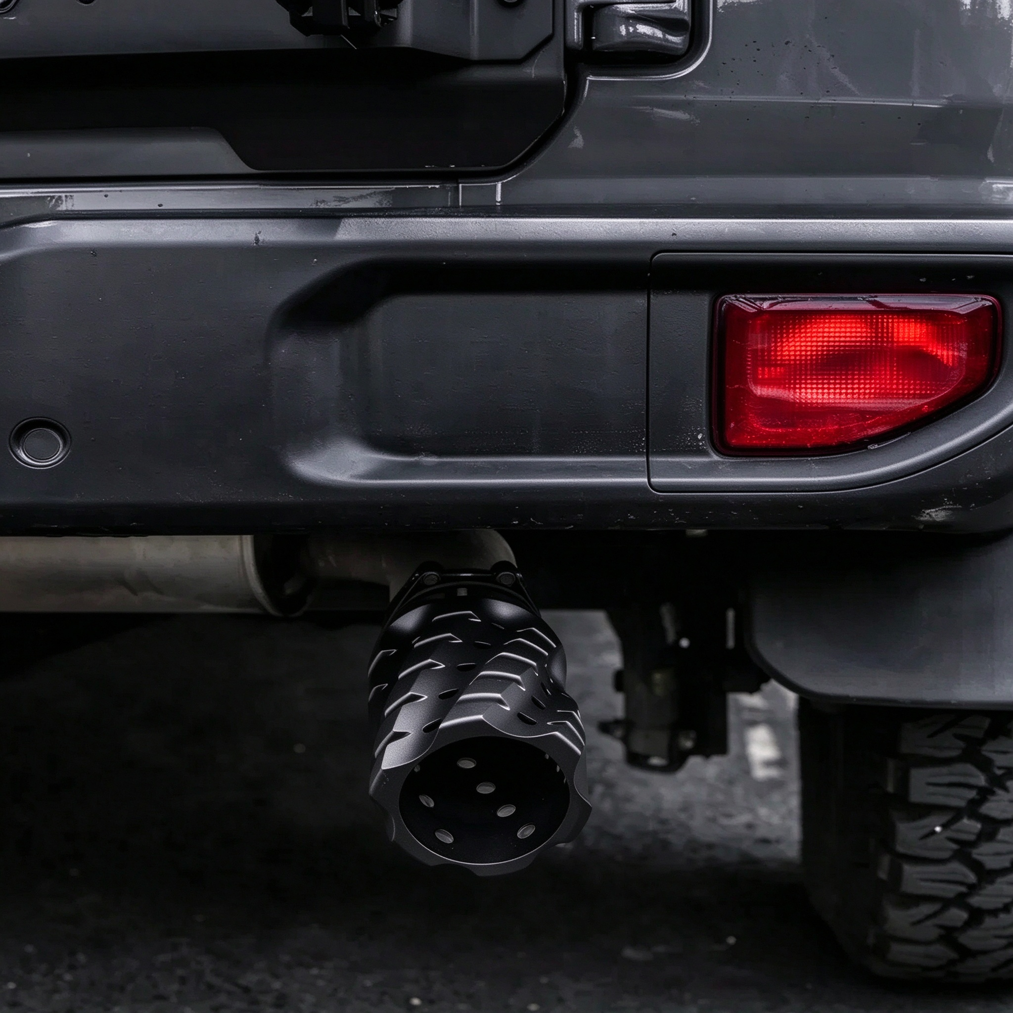 5-Axis CNC Machined Aluminum Exhaust Tip – Clamp-On Design with Fade-Resistant Finish