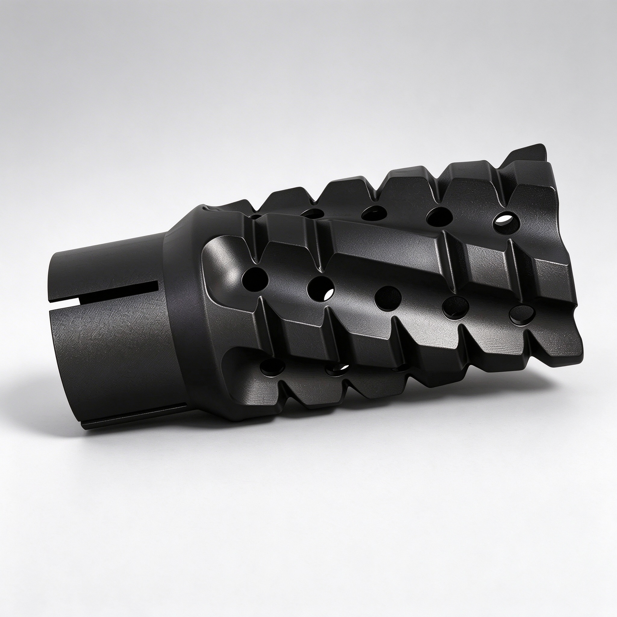 5-Axis CNC Machined Aluminum Exhaust Tip – Clamp-On Design with Fade-Resistant Finish