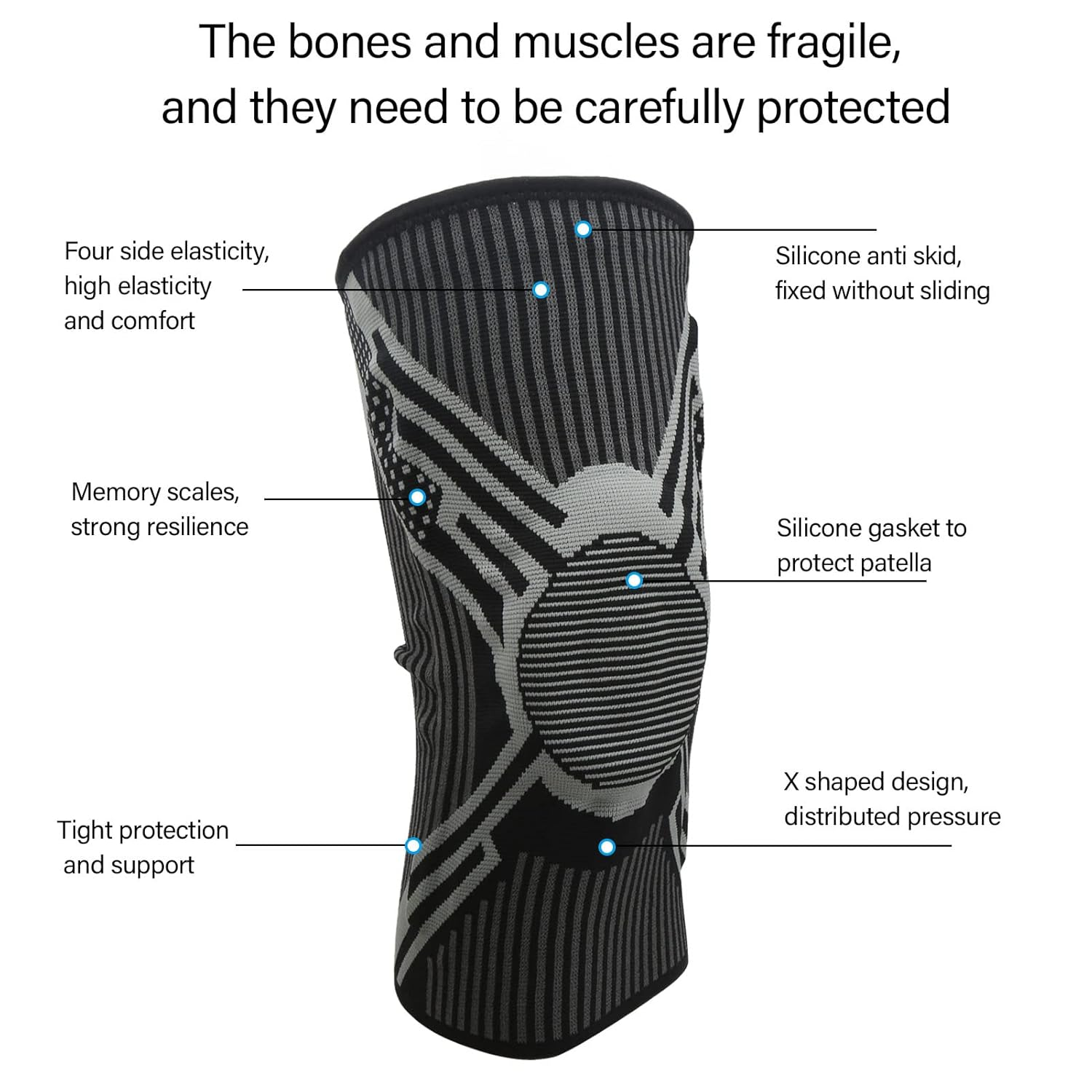Impact-Ready Knee Guard – High-Compression Protective Sleeve | Shock Absorption & Stability for Wrestling, Skating & Intense Training