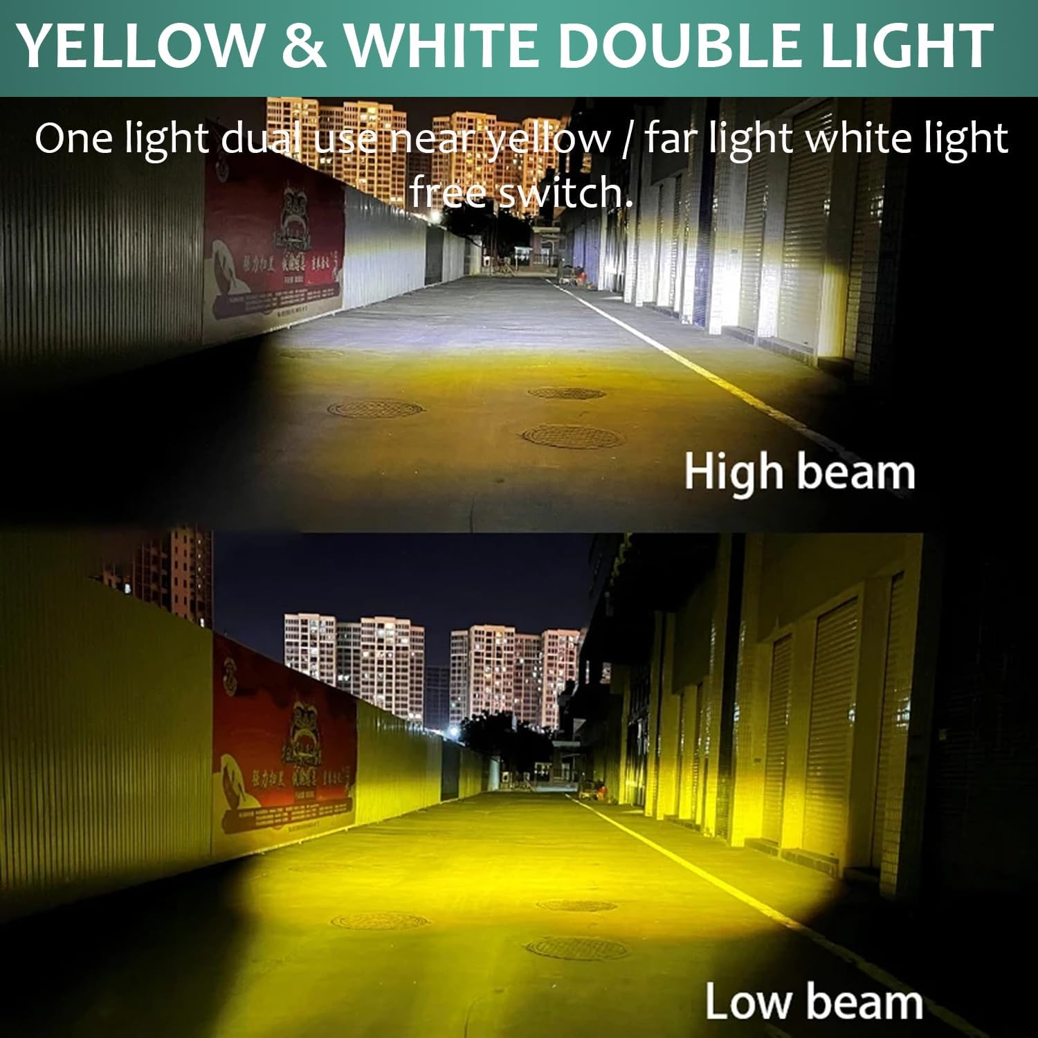 Mini Dual-Color Projector Fog Light ！