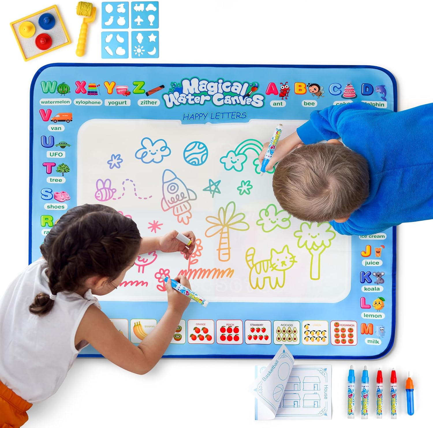 Magic Water Drawing Mat That Glows & Grows Creativity! ✨🌈
