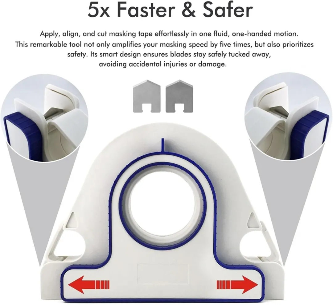 Paint Tape Applicator – 5× Faster Masking with Precision Control for Painting, Caulking & Trim Work！