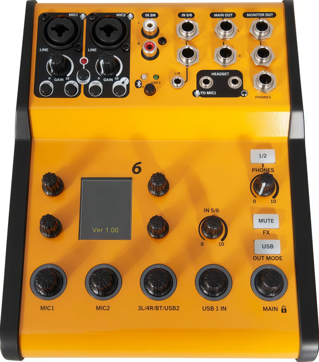 Compact Digital Mixer With USB-C & Bluetooth