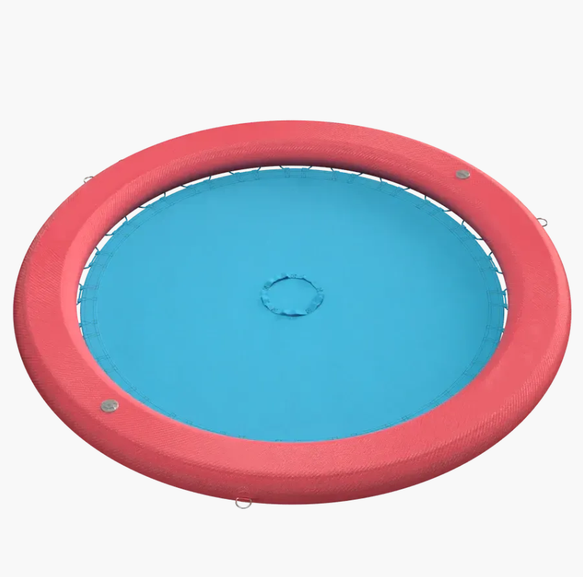 Inflatable Floating Lounge Raft with Drink Holders for Lake & Pool Relaxation