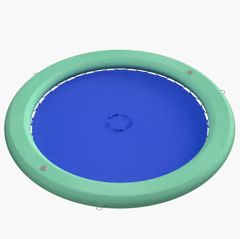 Inflatable Floating Lounge Raft with Drink Holders for Lake & Pool Relaxation
