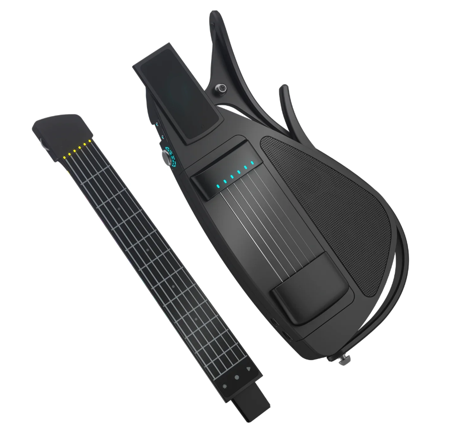 Interactive Digital Guitar with Soft Silicone Strings – Beginner-Friendly Portable Music Instrument for Easy Learning & Fun