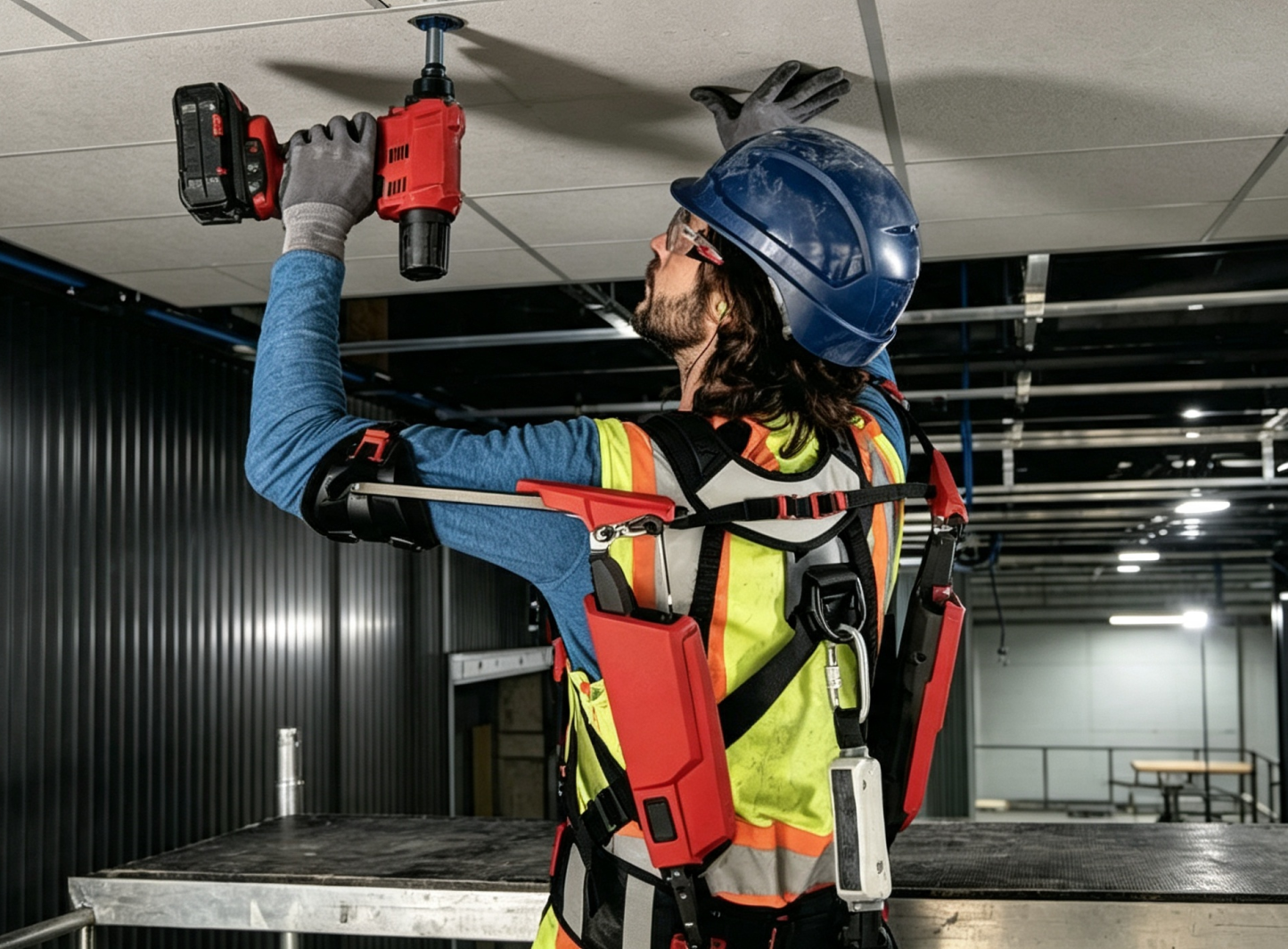 Lightweight Shoulder Support Exoskeleton for Overhead Work