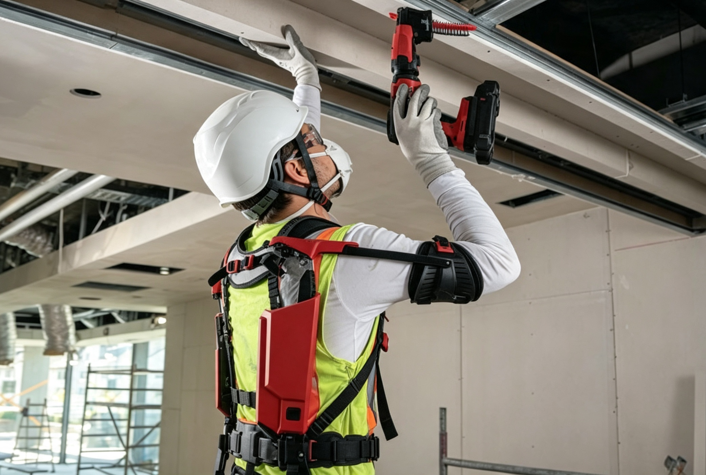 Lightweight Shoulder Support Exoskeleton for Overhead Work