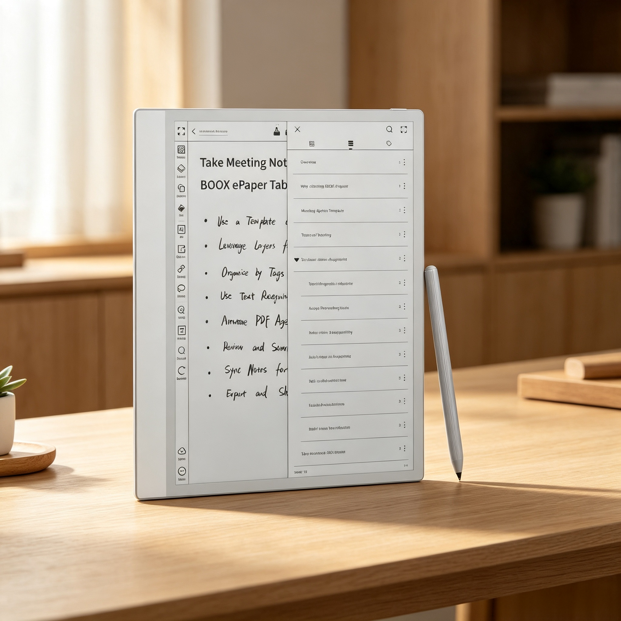 E-ink digital notebook