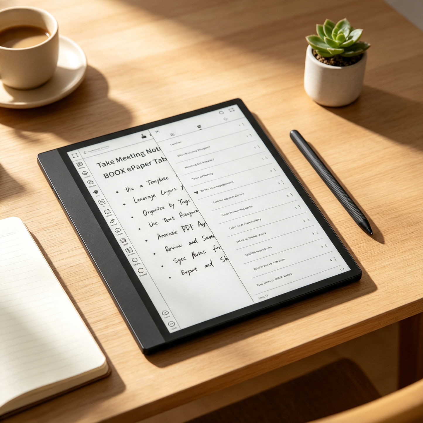 E-ink digital notebook