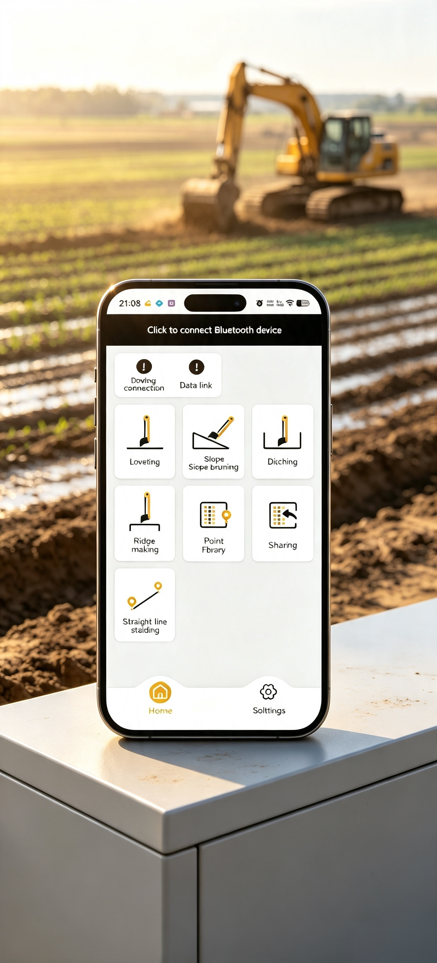 Excavator Grade Control Features