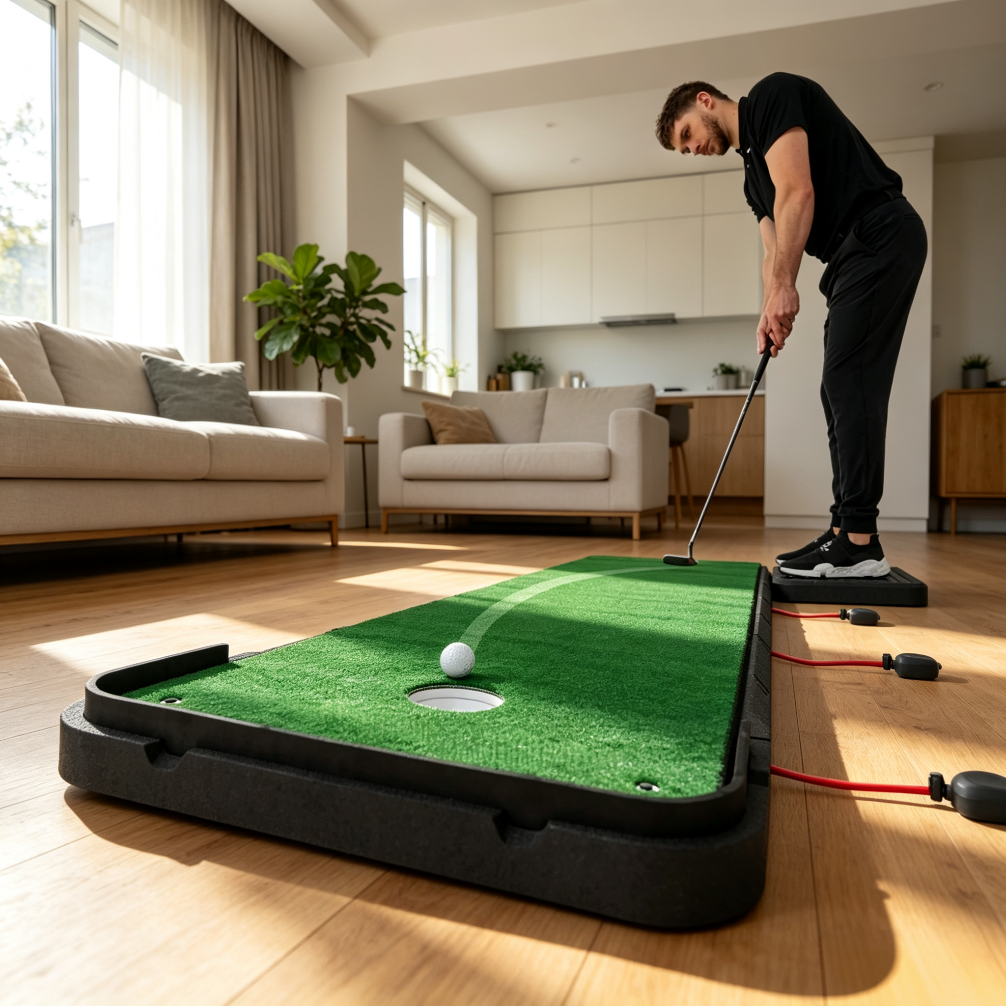 Adjustable Golf Putting Mat – Create Realistic Breaking Putts at Home & Improve Your Green Reading Skills