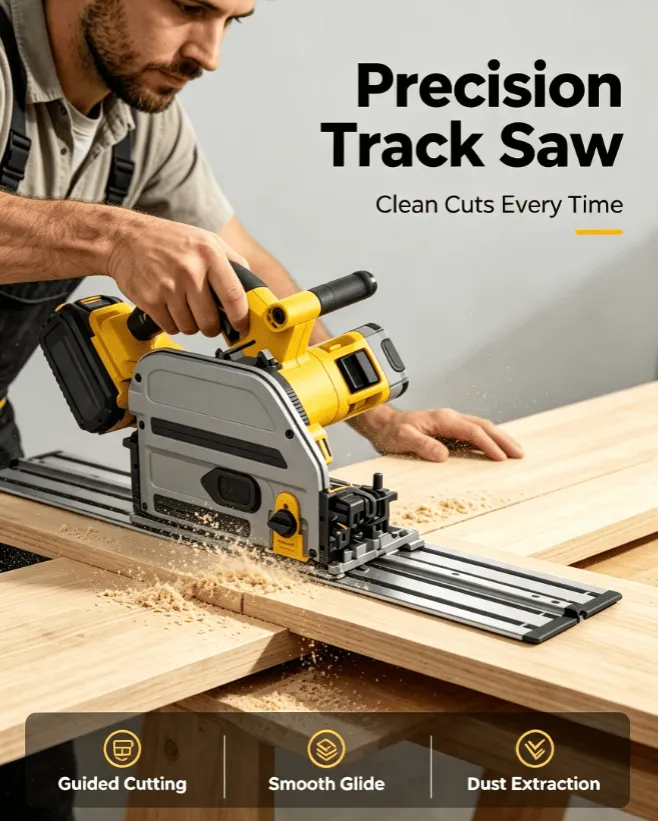 The Ultimate Cordless Track Saw Kit – Slice Through Hardwood Like Butter