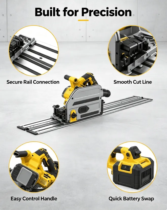The Ultimate Cordless Track Saw Kit – Slice Through Hardwood Like Butter