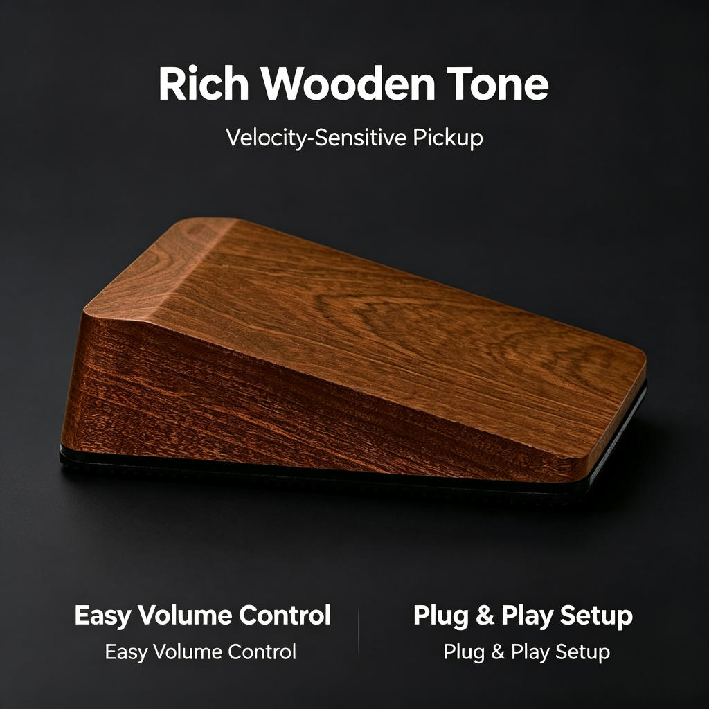 Solid Mahogany Stomp Box Wood Detail