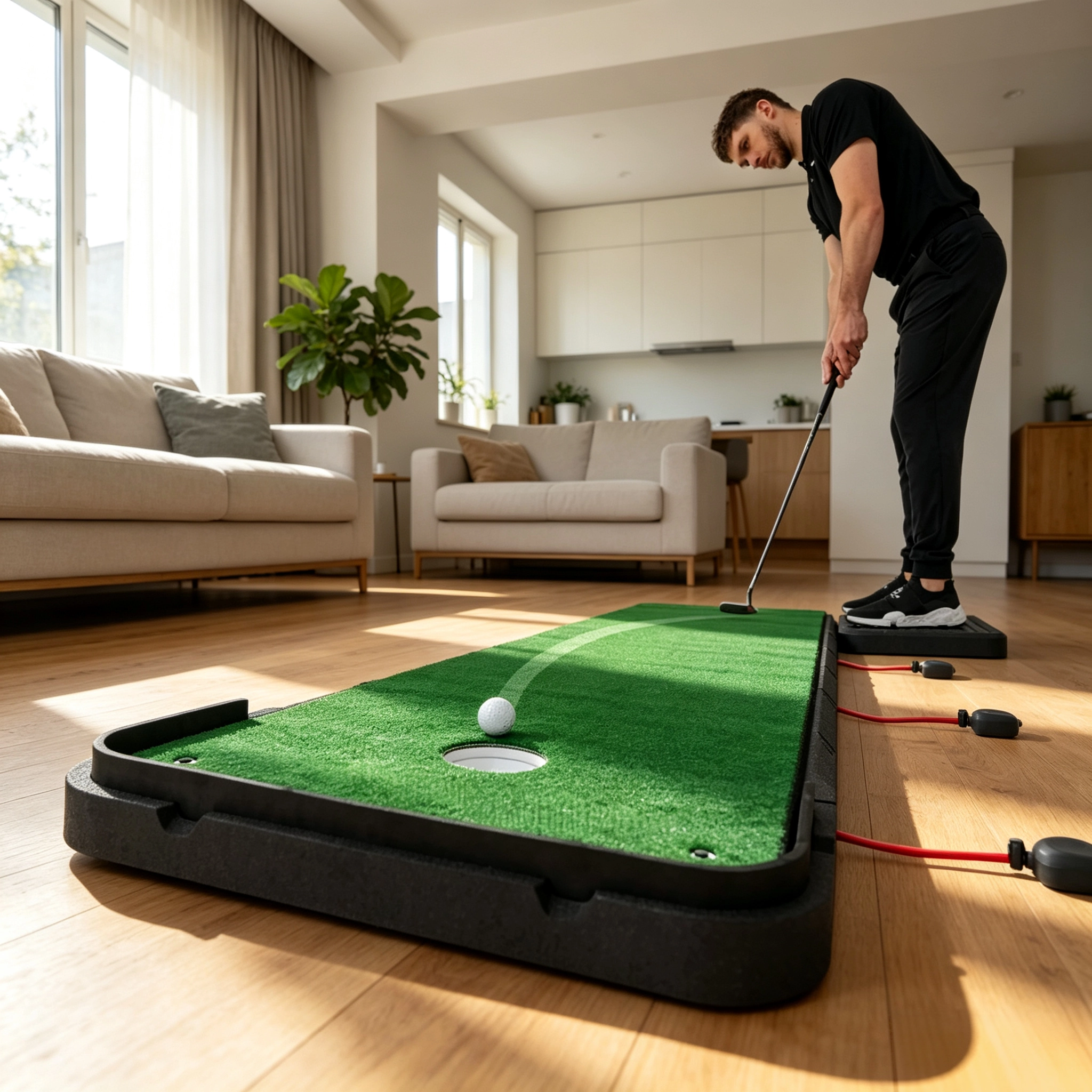 Adjustable Golf Putting Mat – Create Realistic Breaking Putts at Home & Improve Your Green Reading Skills
