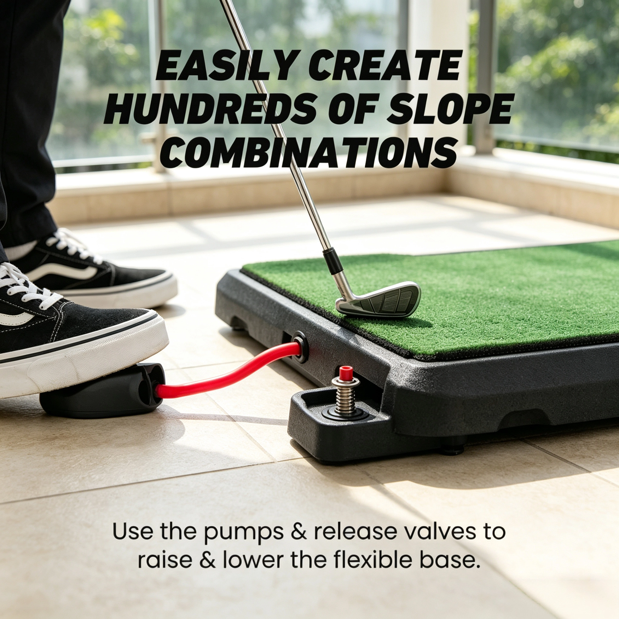 Adjustable Golf Putting Mat – Create Realistic Breaking Putts at Home & Improve Your Green Reading Skills