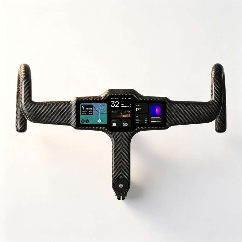 Smart Cycling Cockpit – Integrated GPS Navigation, Touchscreen, Lighting & Safety System