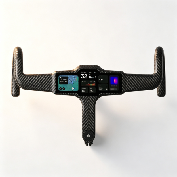 Smart Cycling Cockpit – Integrated GPS Navigation, Touchscreen, Lighting & Safety System