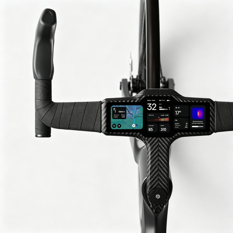Smart Cycling Cockpit – Integrated GPS Navigation, Touchscreen, Lighting & Safety System
