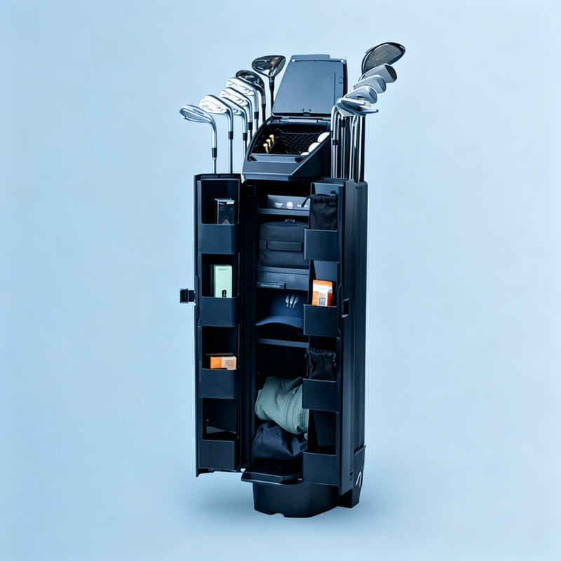Premium Golf Bag Connect Suite – Smart 14-Club Storage, Wheels & Cart Accessories