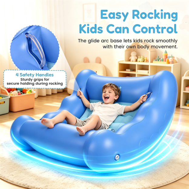 Sensory Rocking Chair For Kids – Inflatable Cocoon Seat, Gentle Rocking & Cozy Comfort