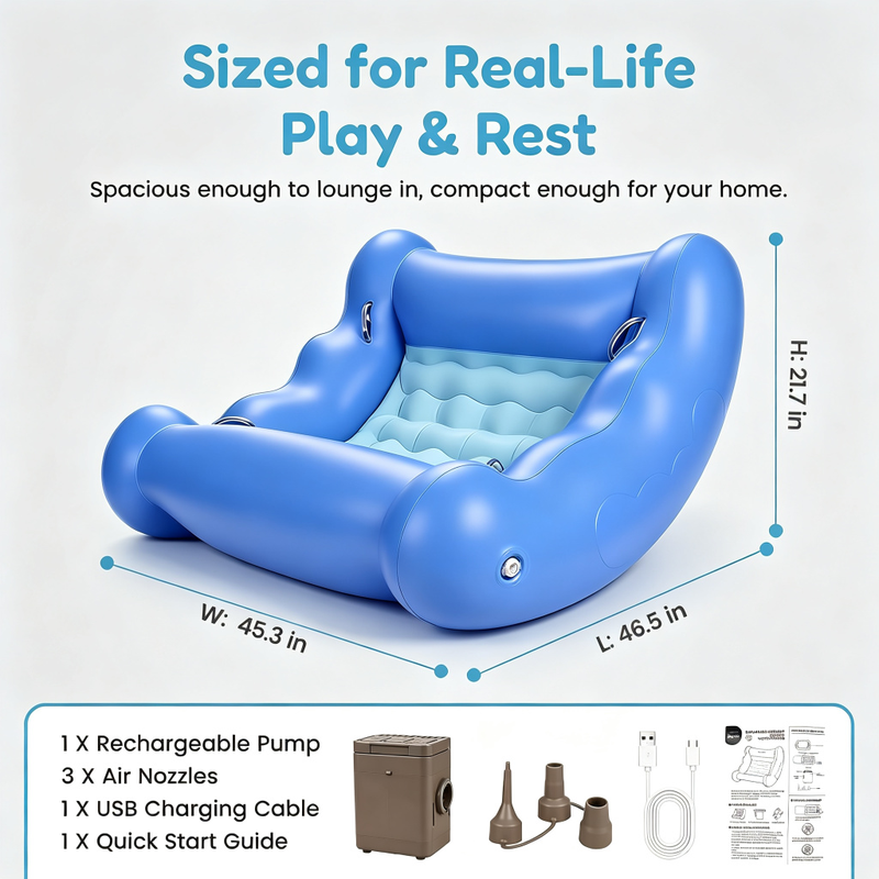 Sensory Rocking Chair For Kids – Inflatable Cocoon Seat, Gentle Rocking & Cozy Comfort