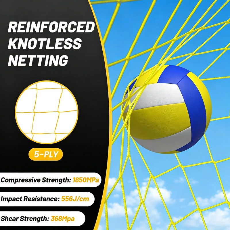 Volleyball training net portable setup