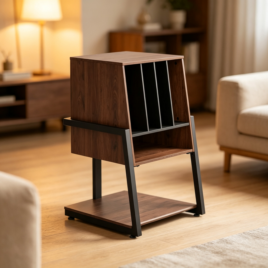 Record Player Stand – Modern Vinyl Storage & Turntable Entertainment Center