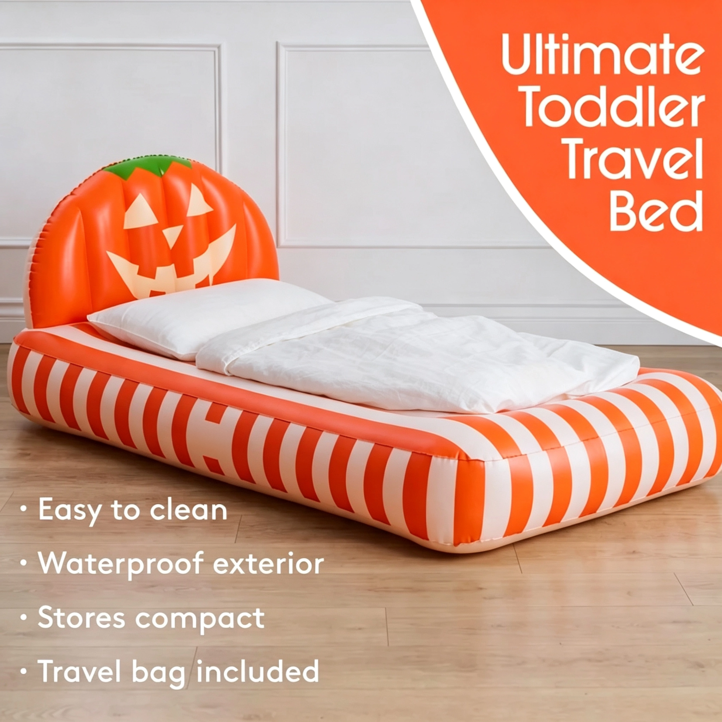 Pumpkin Kids Air Mattress – Cozy Inflatable Bed for Sleepovers & Adventures