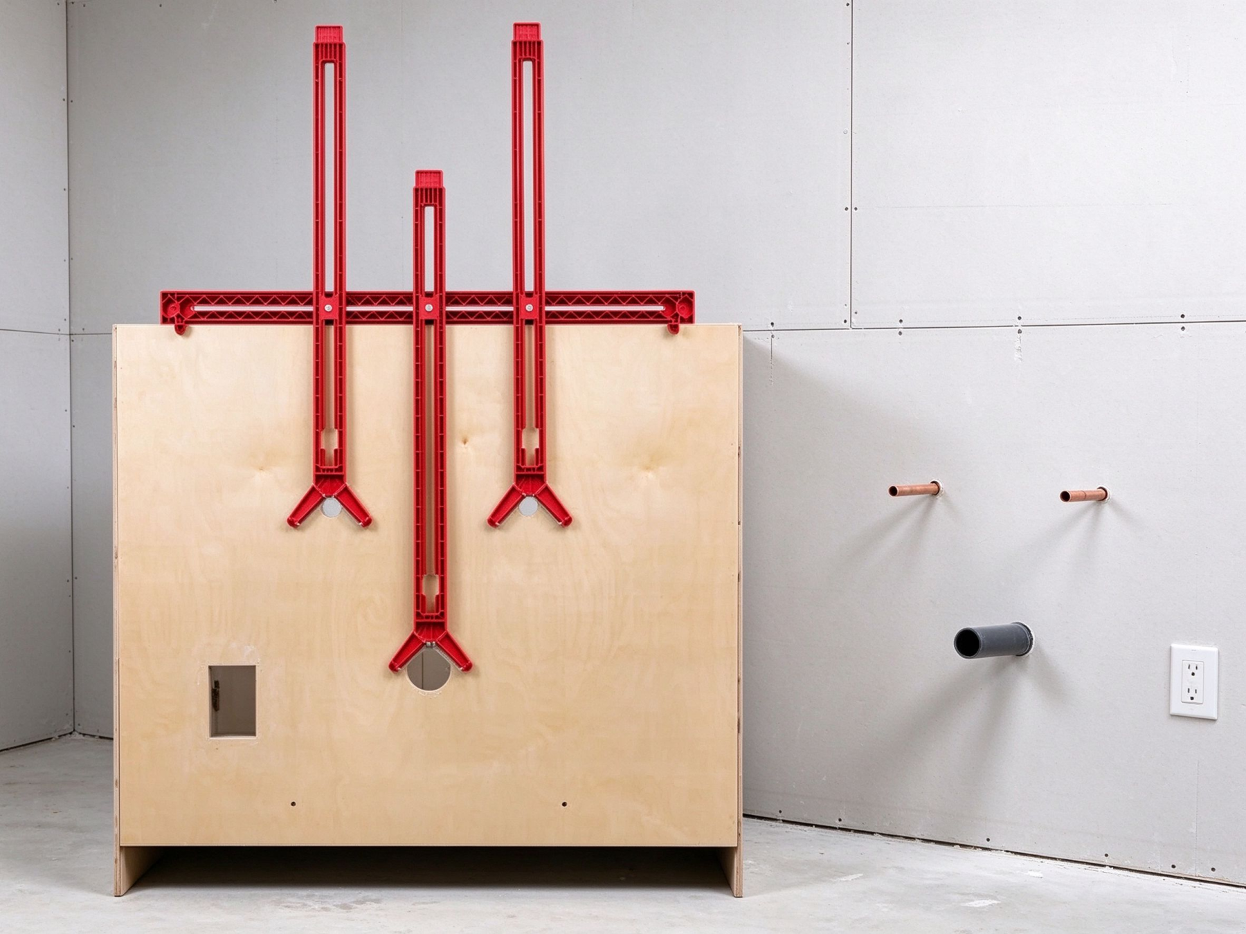 Adjustable Cabinet Plumbing Jig – Fast & Precise Guide for Sink Cabinets and Bathroom Vanities