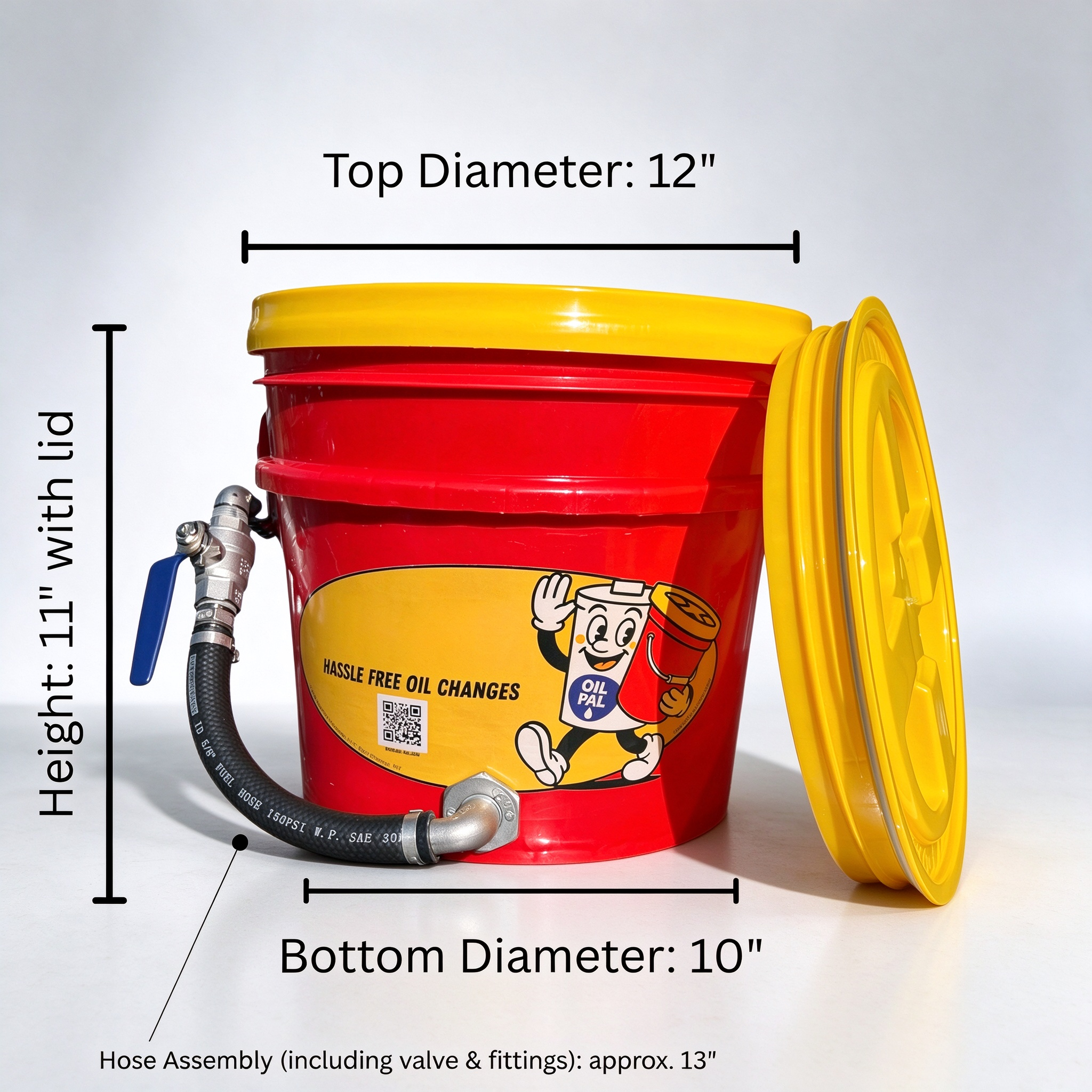 14 quart oil container dimensions