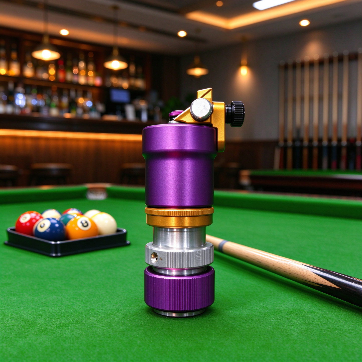 Universal Cue Tip Repair Tool with CNC Aluminum Body & Replaceable 9mm Blade