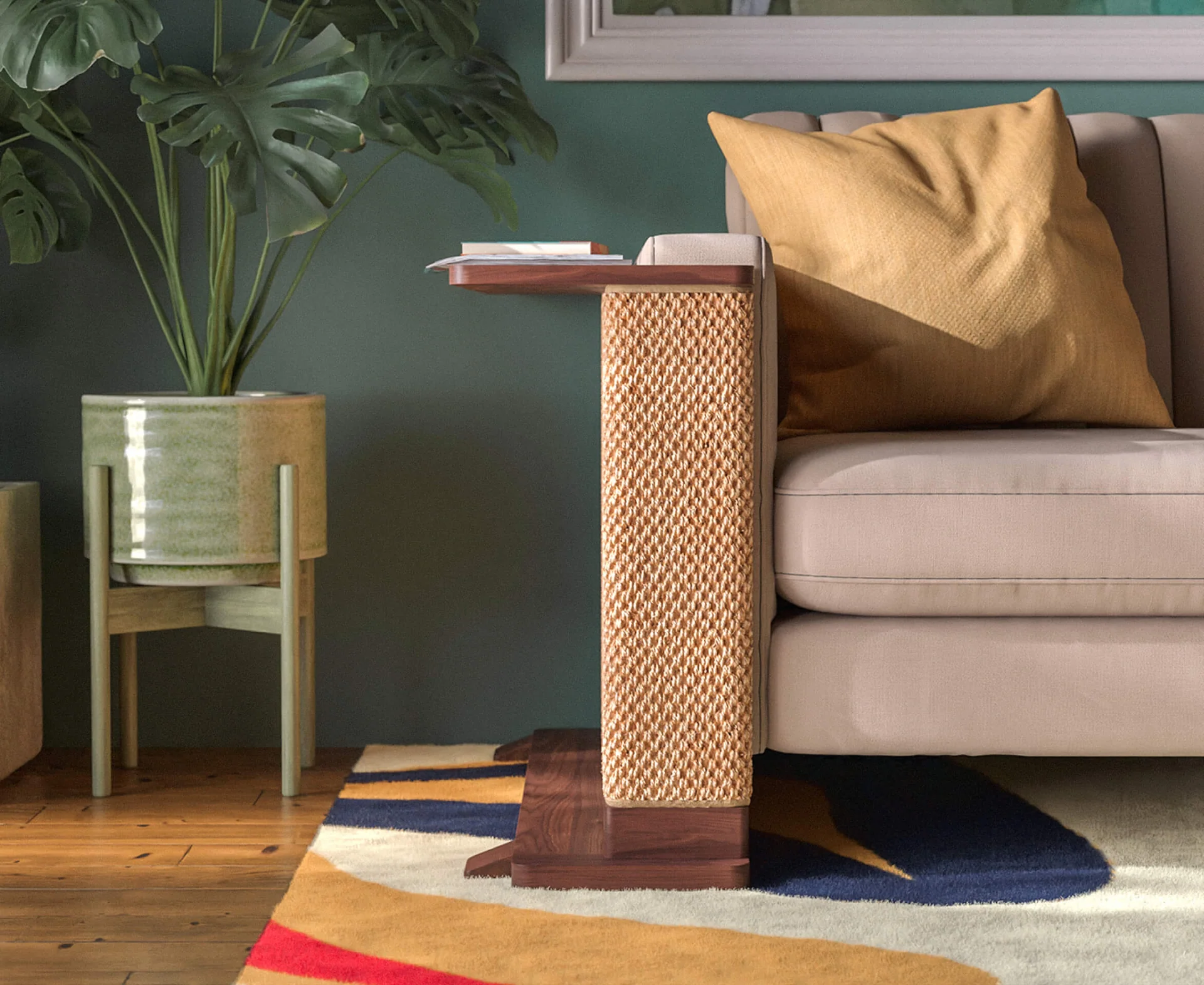 Solid Wood Cat Side Table — A Stylish Corner for You & Your Cat