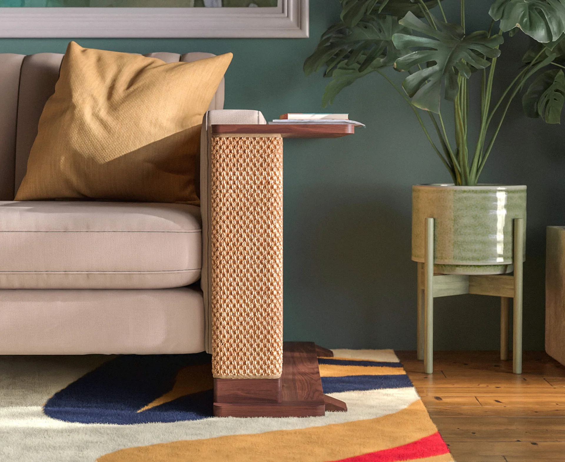 Solid Wood Cat Side Table — A Stylish Corner for You & Your Cat