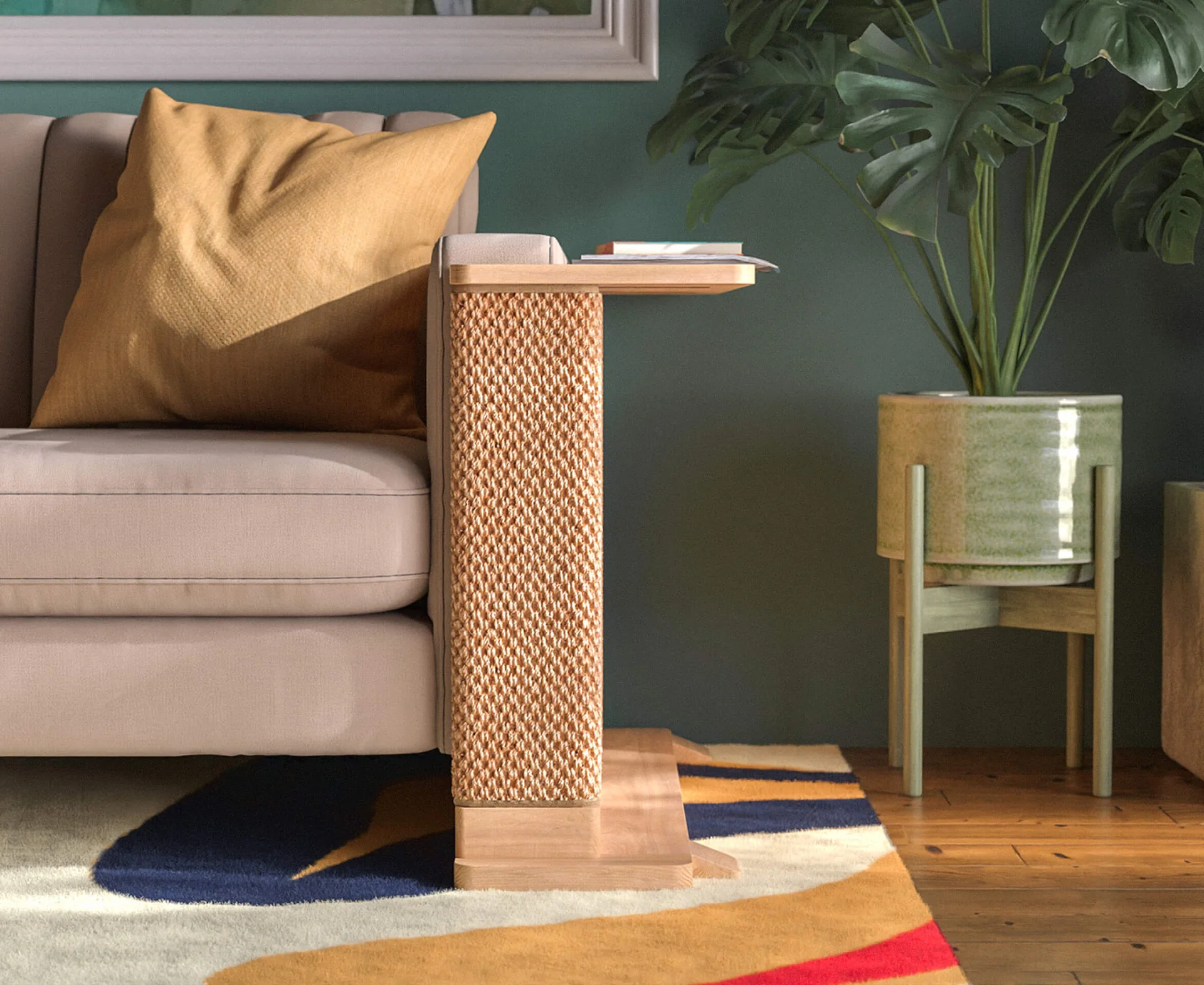 Solid Wood Cat Side Table — A Stylish Corner for You & Your Cat