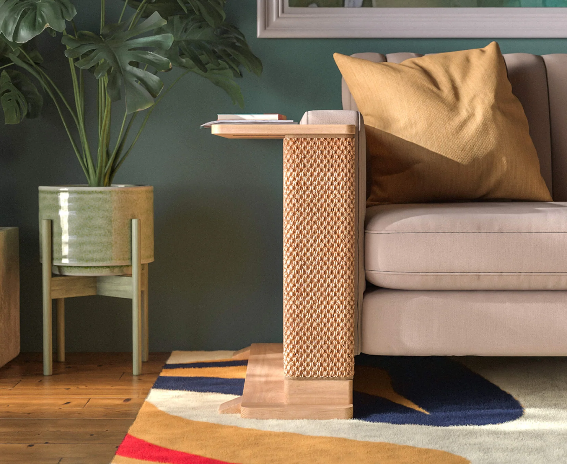 Solid Wood Cat Side Table — A Stylish Corner for You & Your Cat