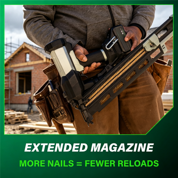 18V 21° Cordless Pneumatic Framing Nailer — Power Without the Hose