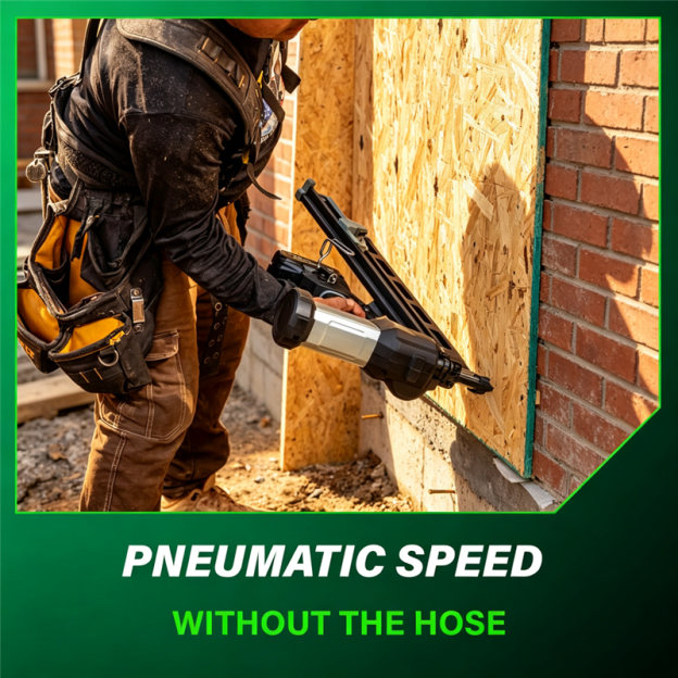 18V 21° Cordless Pneumatic Framing Nailer — Power Without the Hose