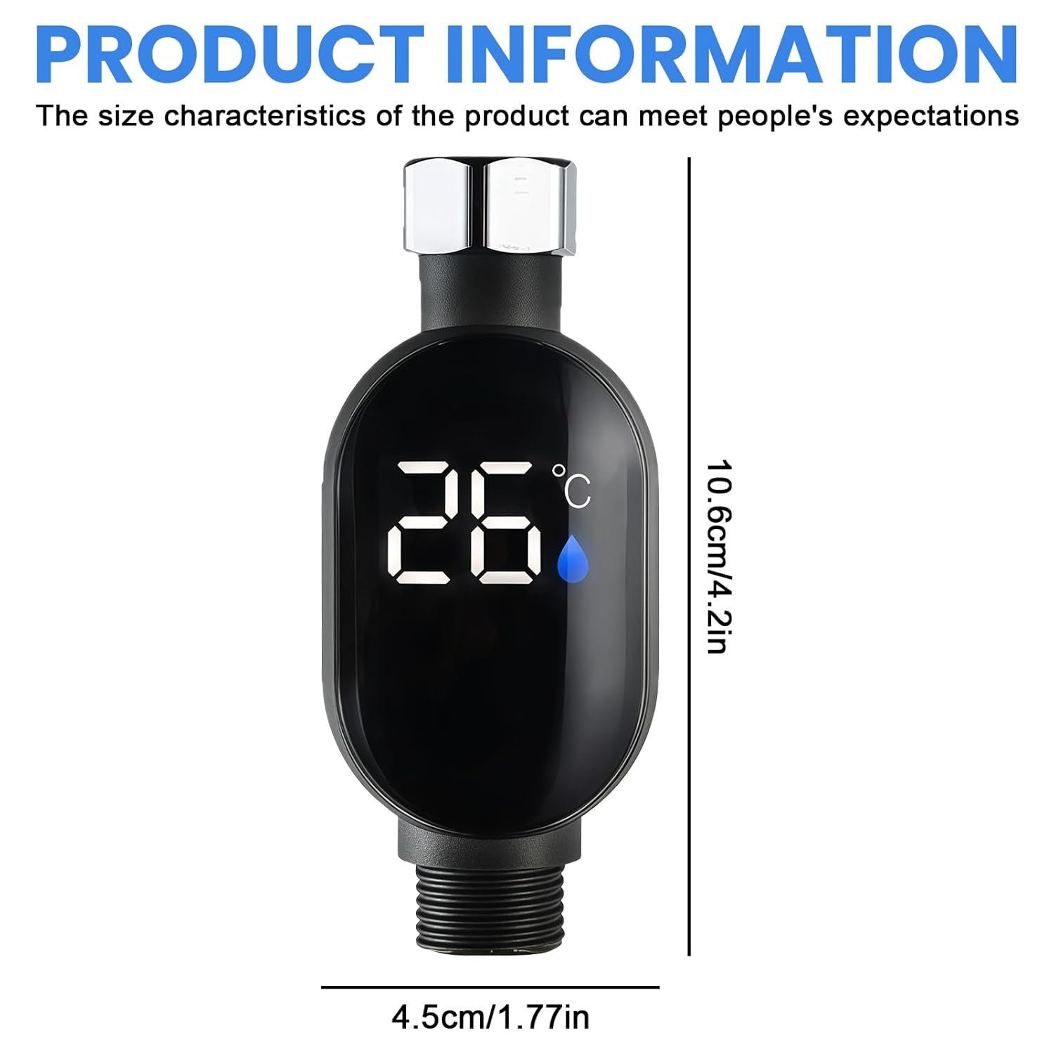 LED Shower Temperature Display Water Thermometer